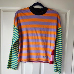The Ragged Priest Long Sleeve, Contrasting Stripes Shirt - Size XS